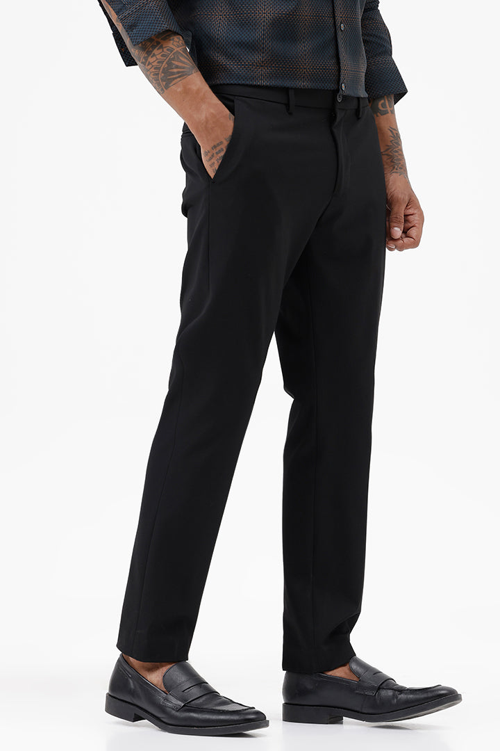 BLACK STRETCH TROUSER