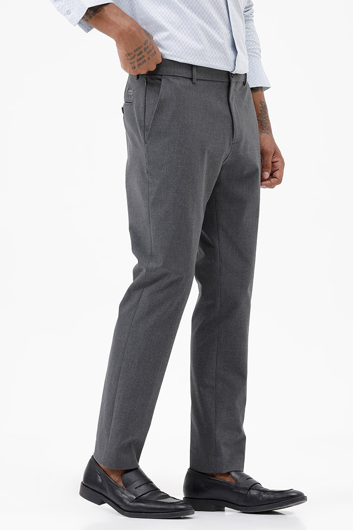 DARK GREY STRETCH TROUSER