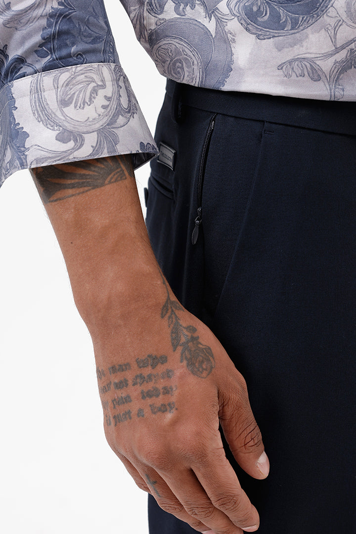 NAVY STRETCH TROUSER