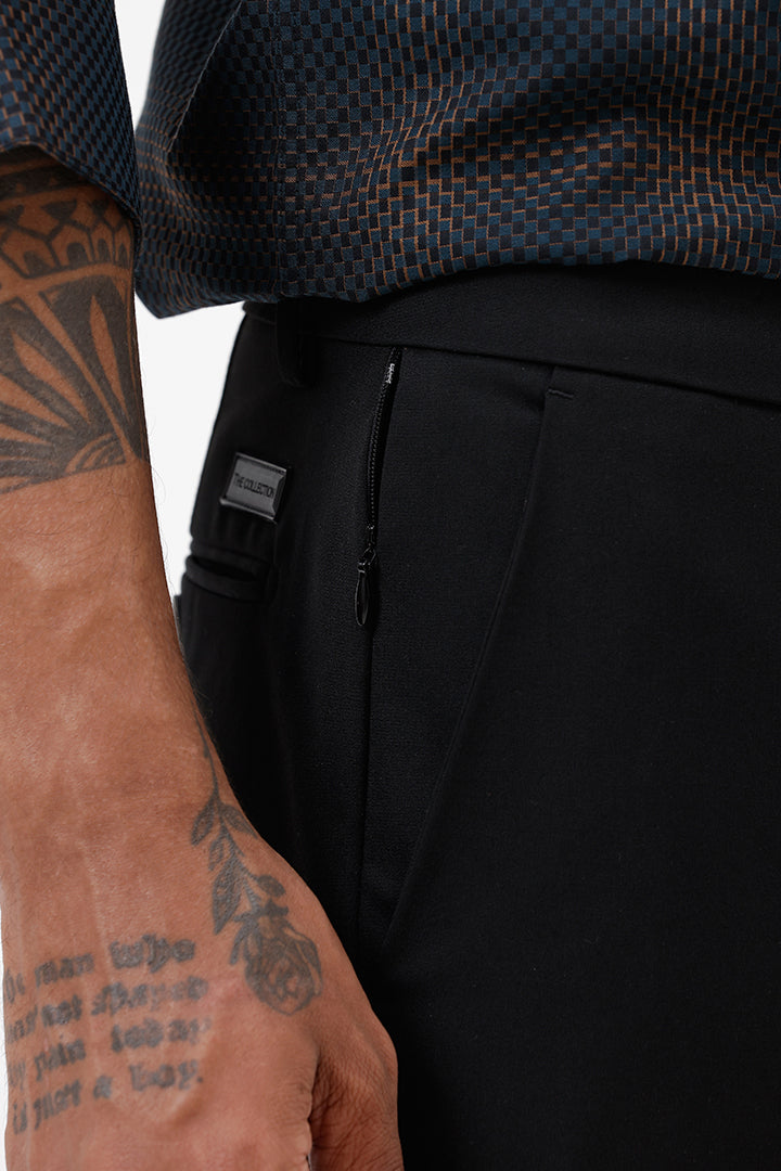 BLACK STRETCH TROUSER