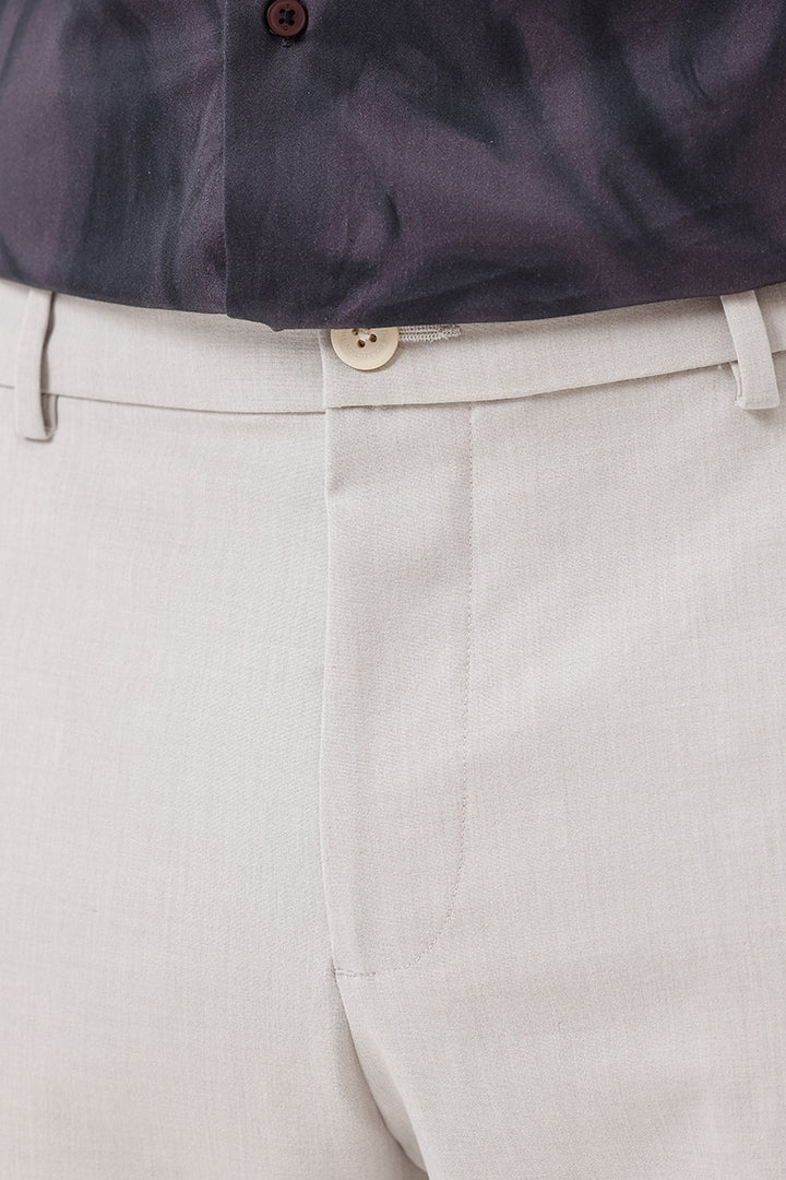 ELEGANT CREAM STRETCH TROUSER