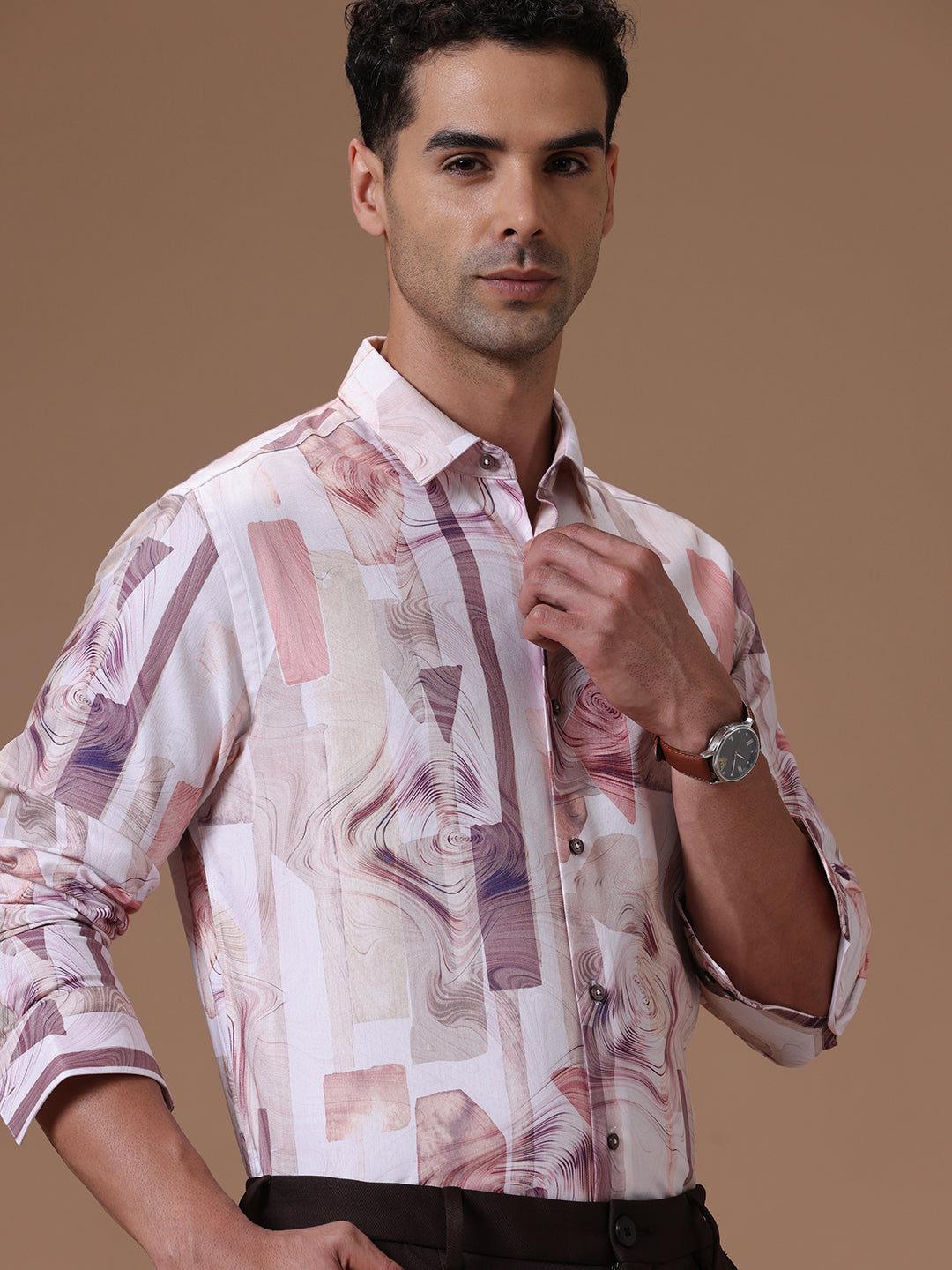 Comfort fit Cotton Viscose Printed Multi Smart casual Full sleeve Shirt (FISSION)