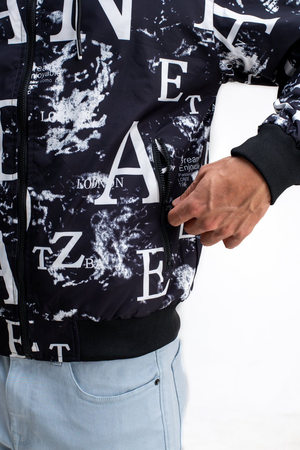 REVERSIBLE MONOGRAM PRINTED JACKET