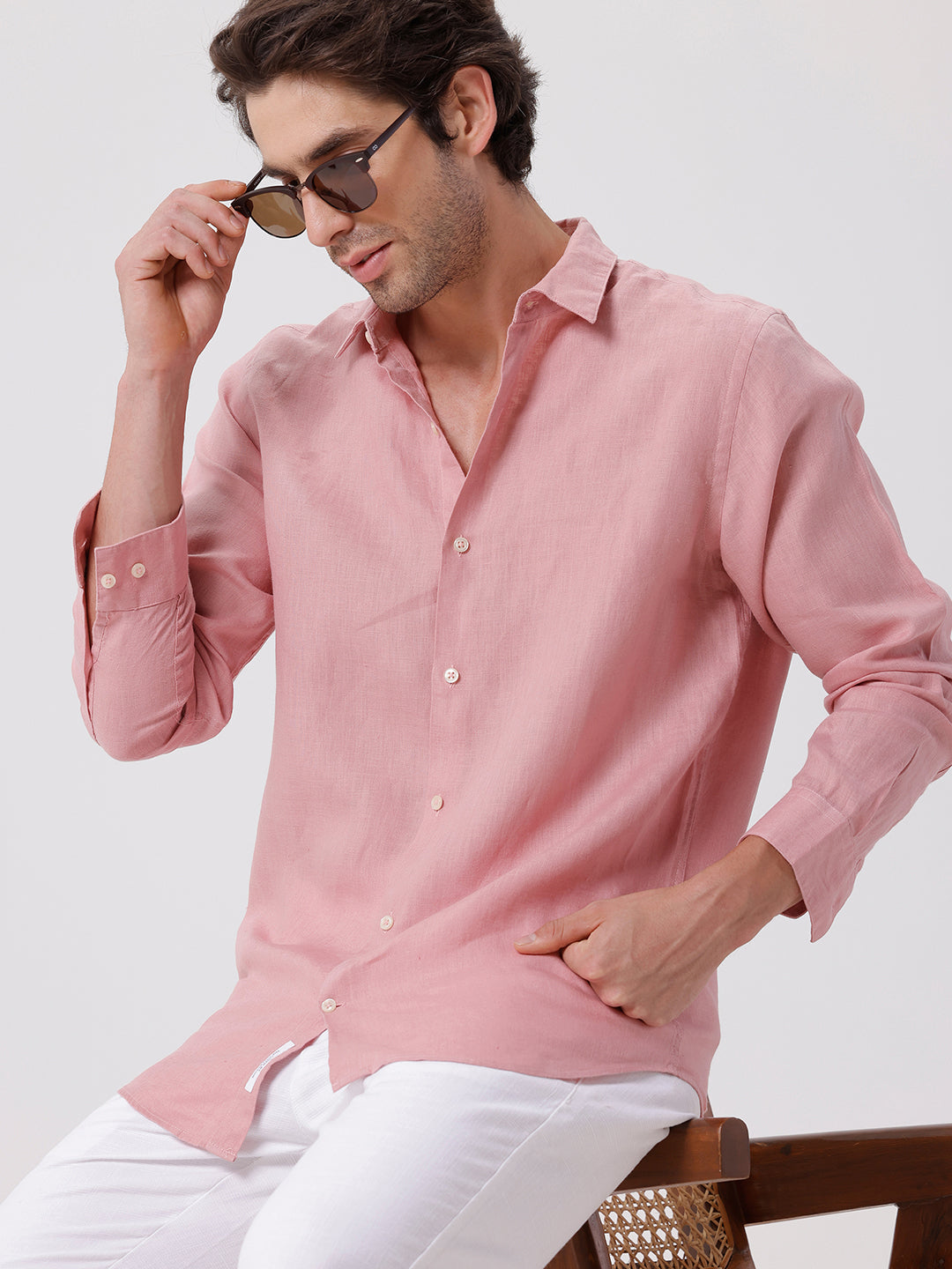 100% PURE LINEN FULL SLEEVE SHIRT