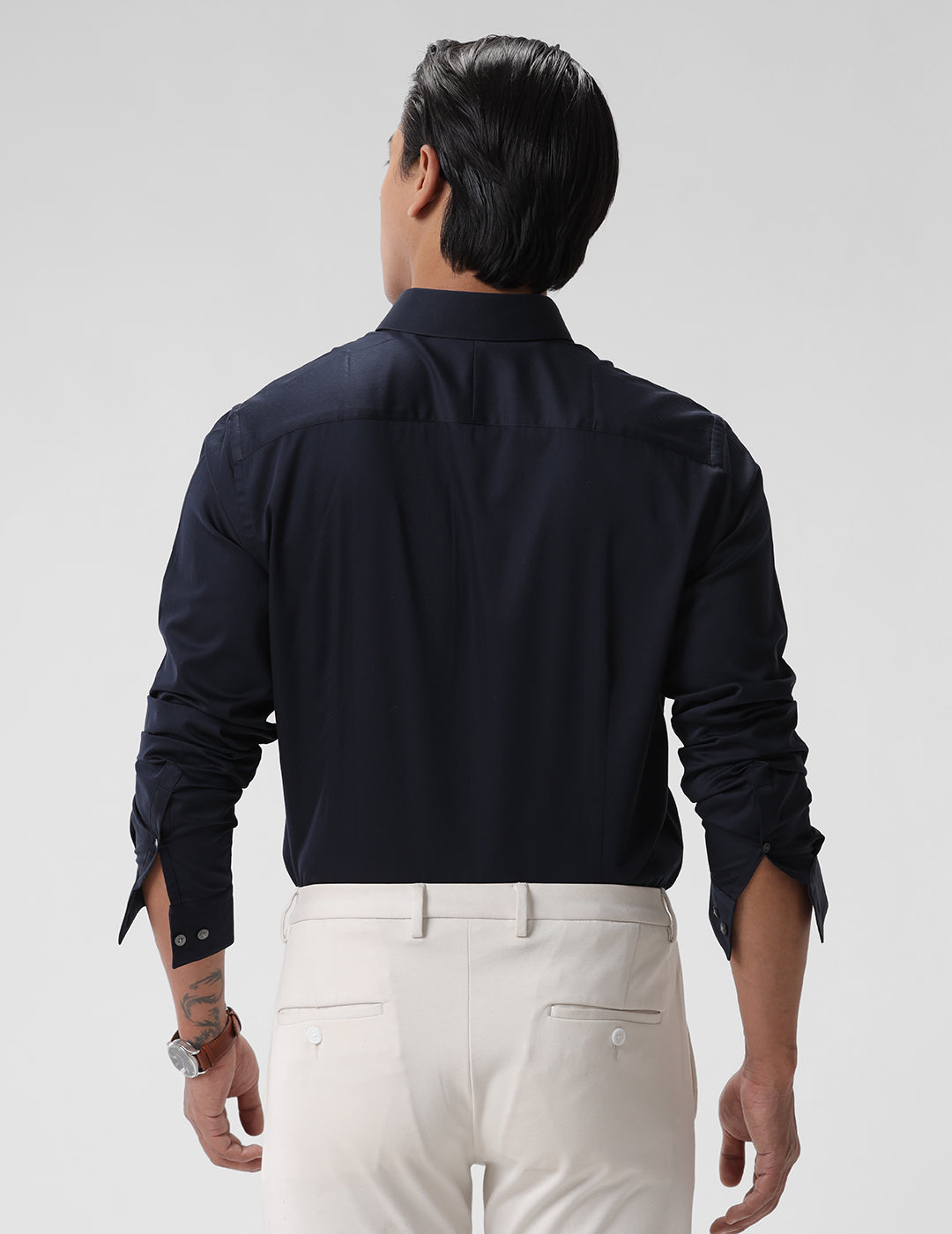 Solid Formal Satin Shirt
