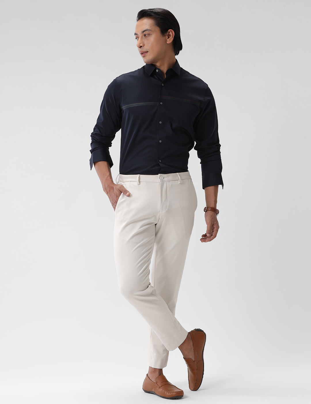 Solid Formal Satin Shirt