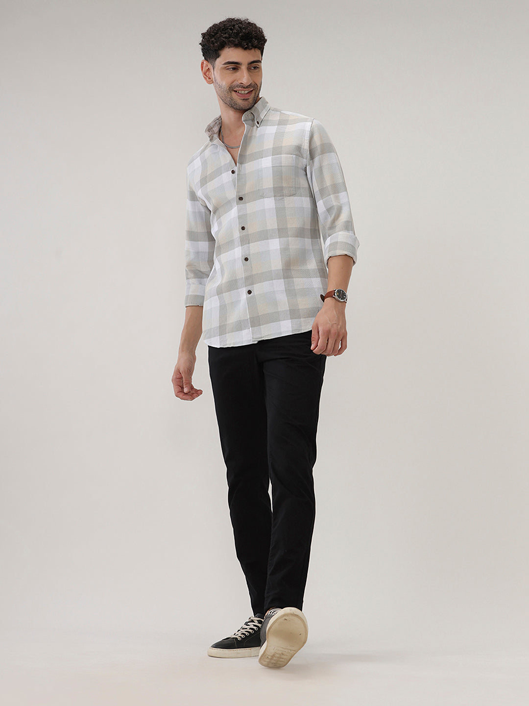 COTTON CHECKED SHIRT
