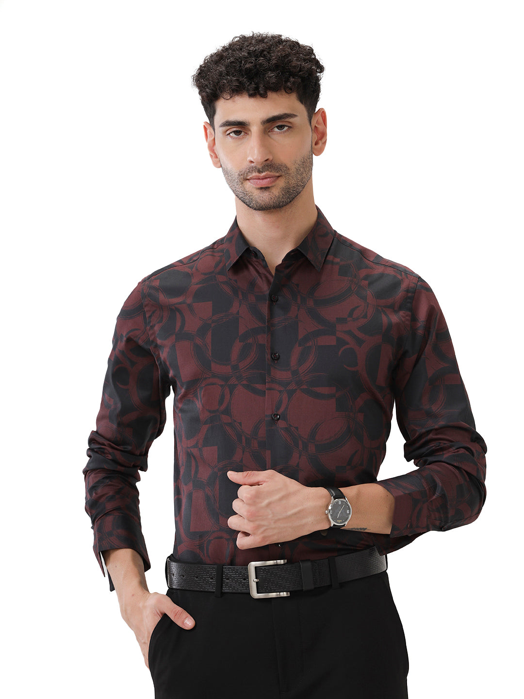 ABSTRACT PRINT FULL SLEEVES SHIRT