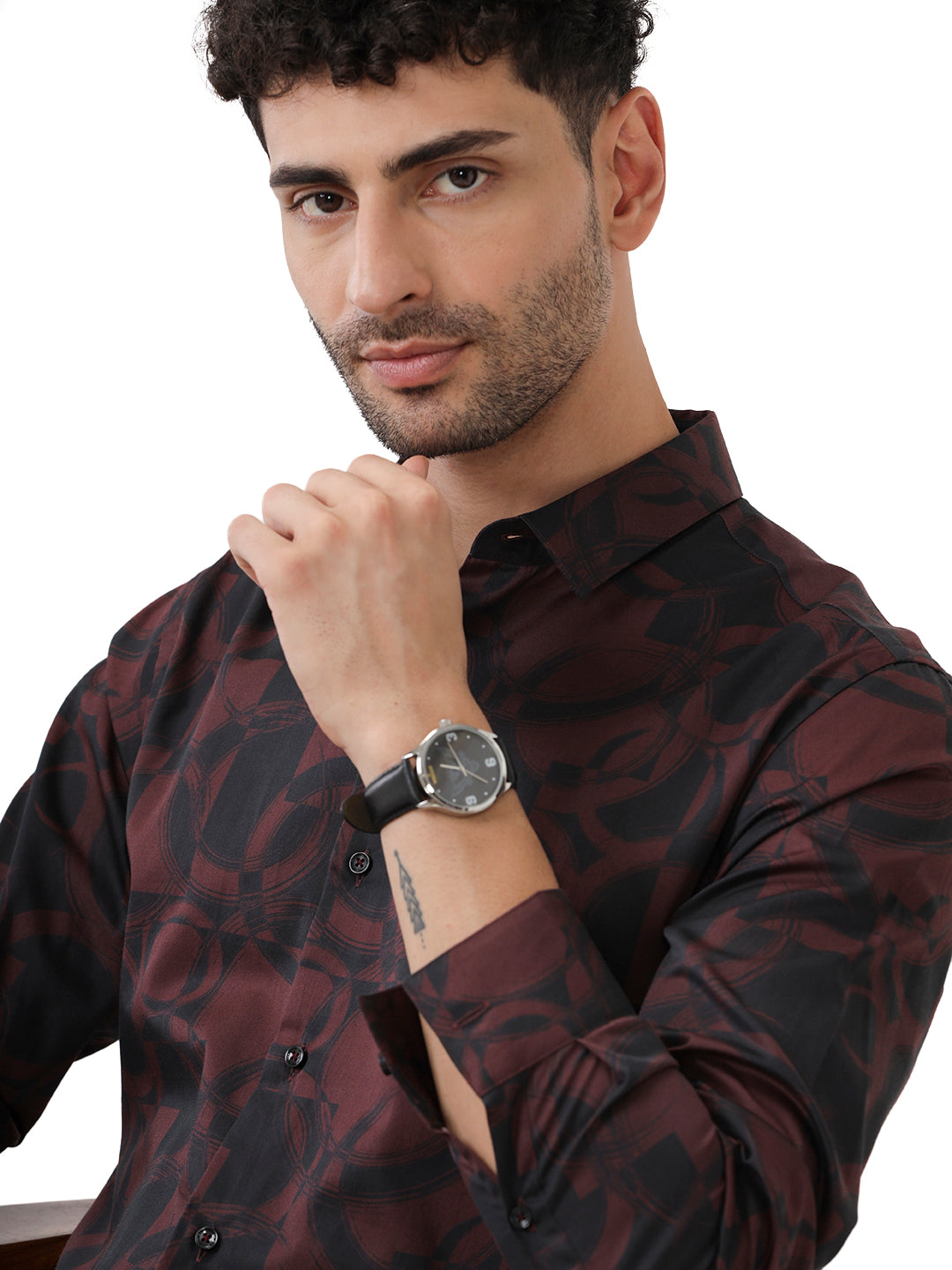 ABSTRACT PRINT FULL SLEEVES SHIRT