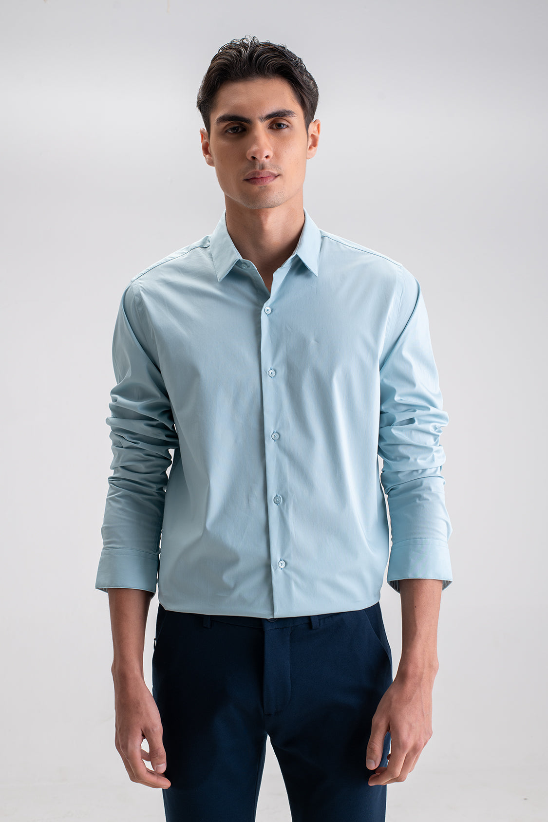 SLIM FIT CASUAL PLAIN SHIRT