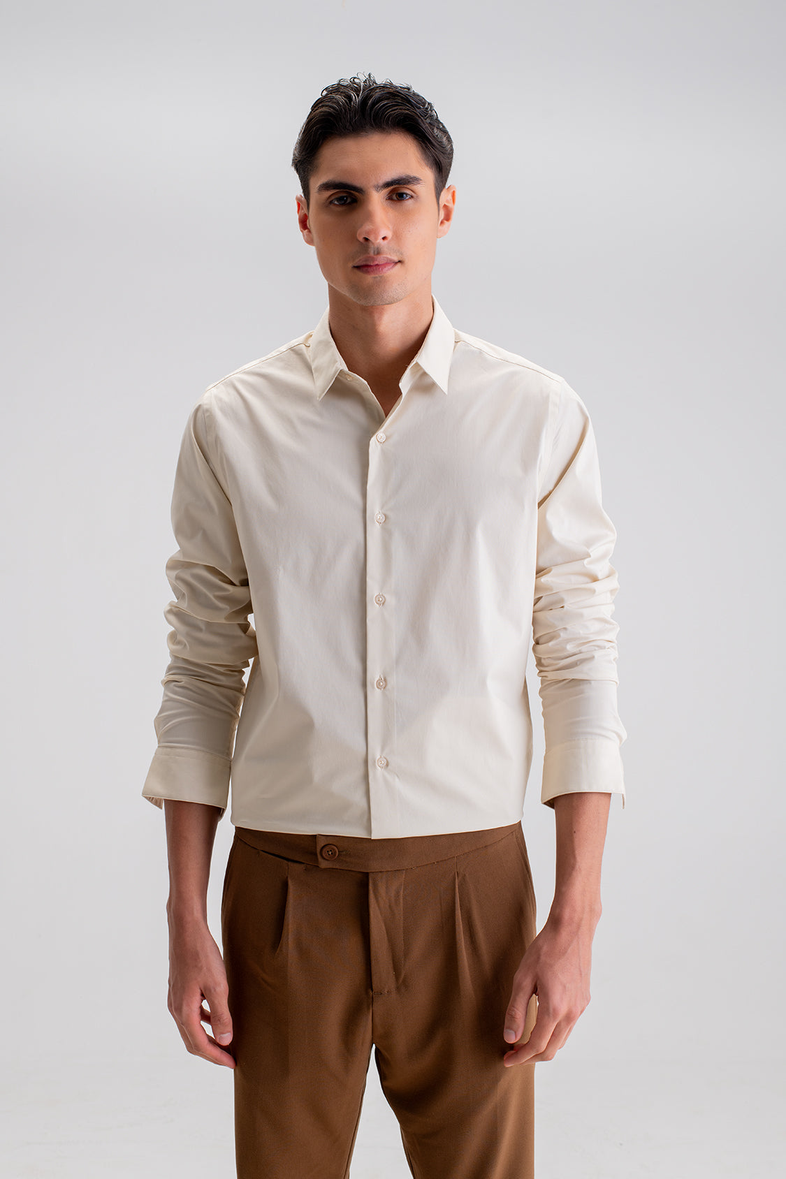 SLIM FIT CASUAL PLAIN SHIRT