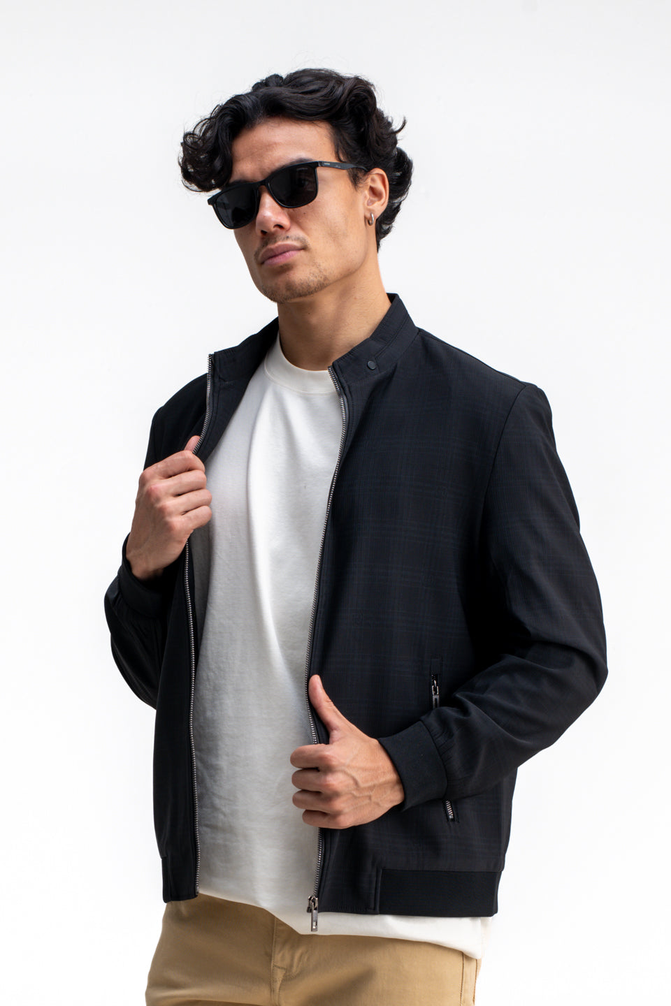 CHECKED MONOGRAM PRINTED JACKET