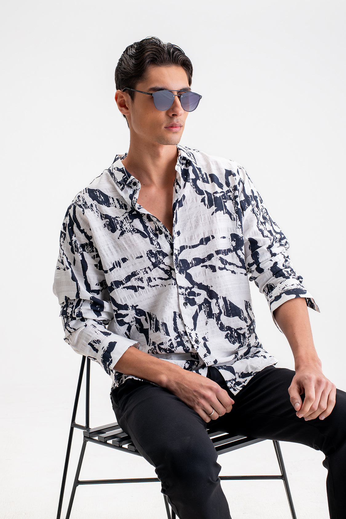 ABSTRACT PRINT FULL SLEEVES SHIRT
