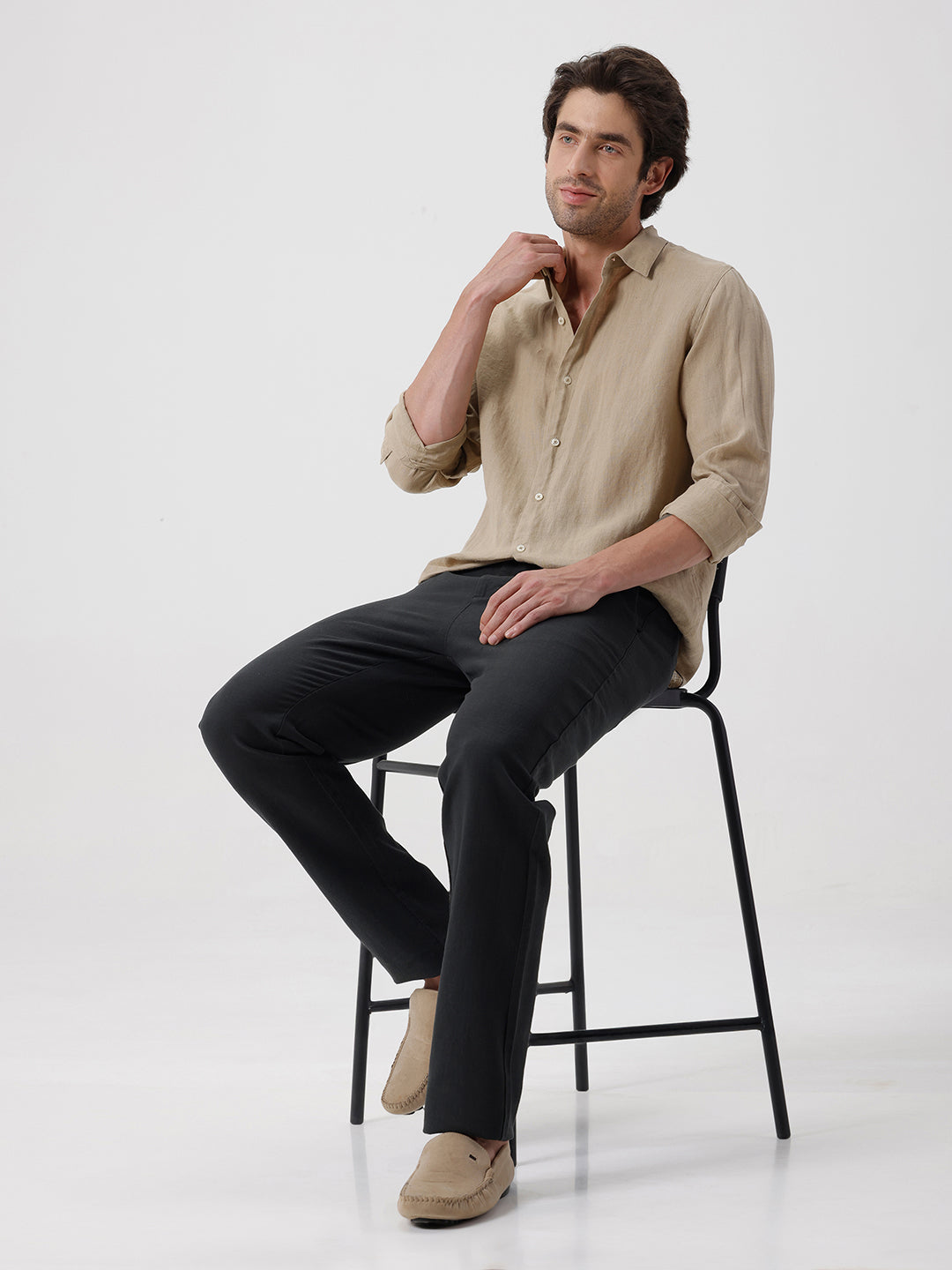 100% PURE LINEN FULL SLEEVE SHIRT