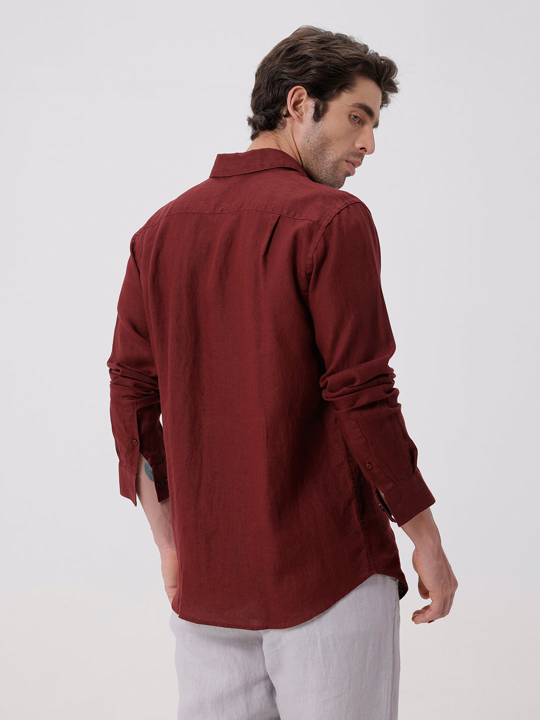100% PURE LINEN FULL SLEEVE SHIRT