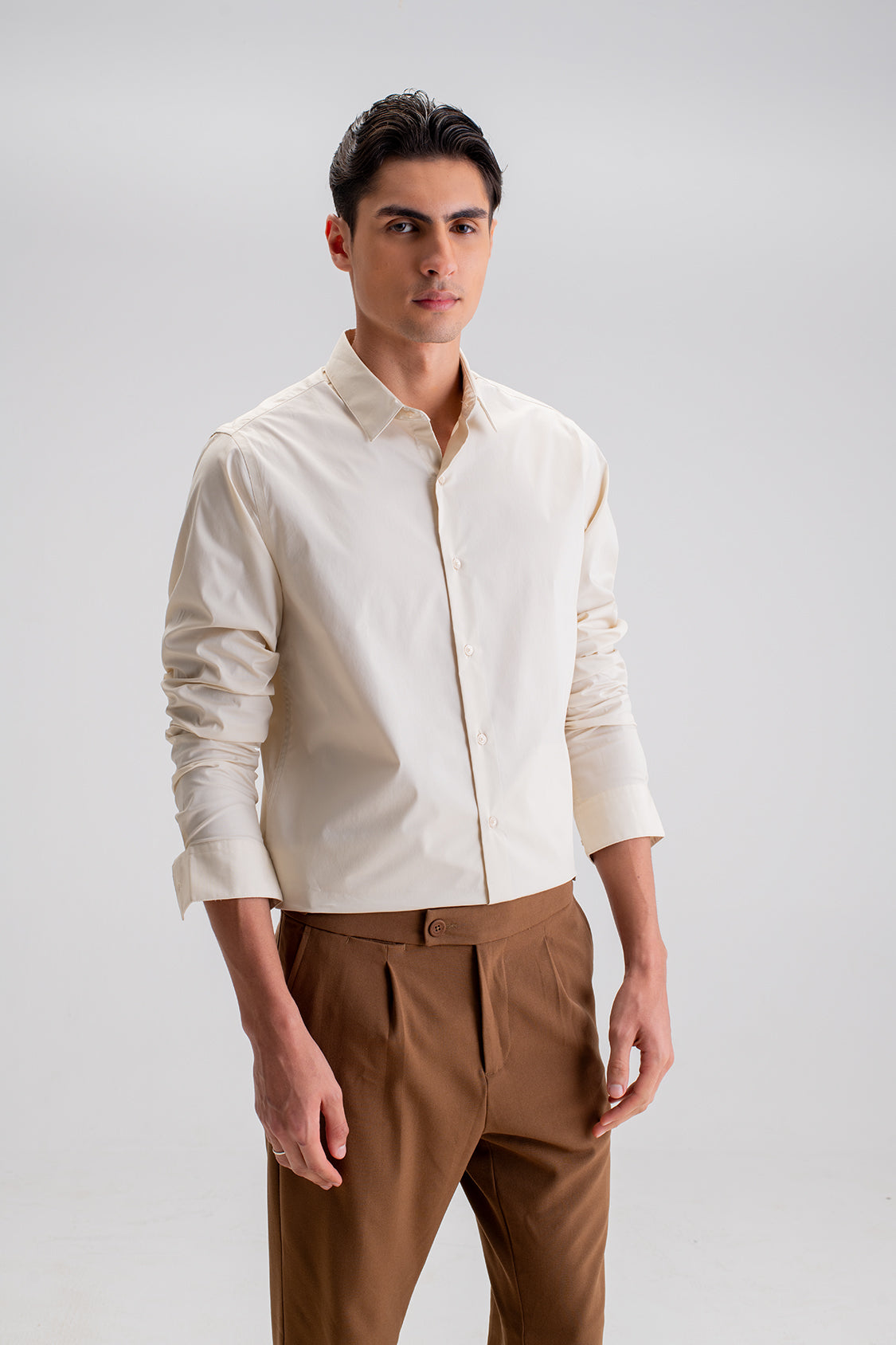 SLIM FIT CASUAL PLAIN SHIRT