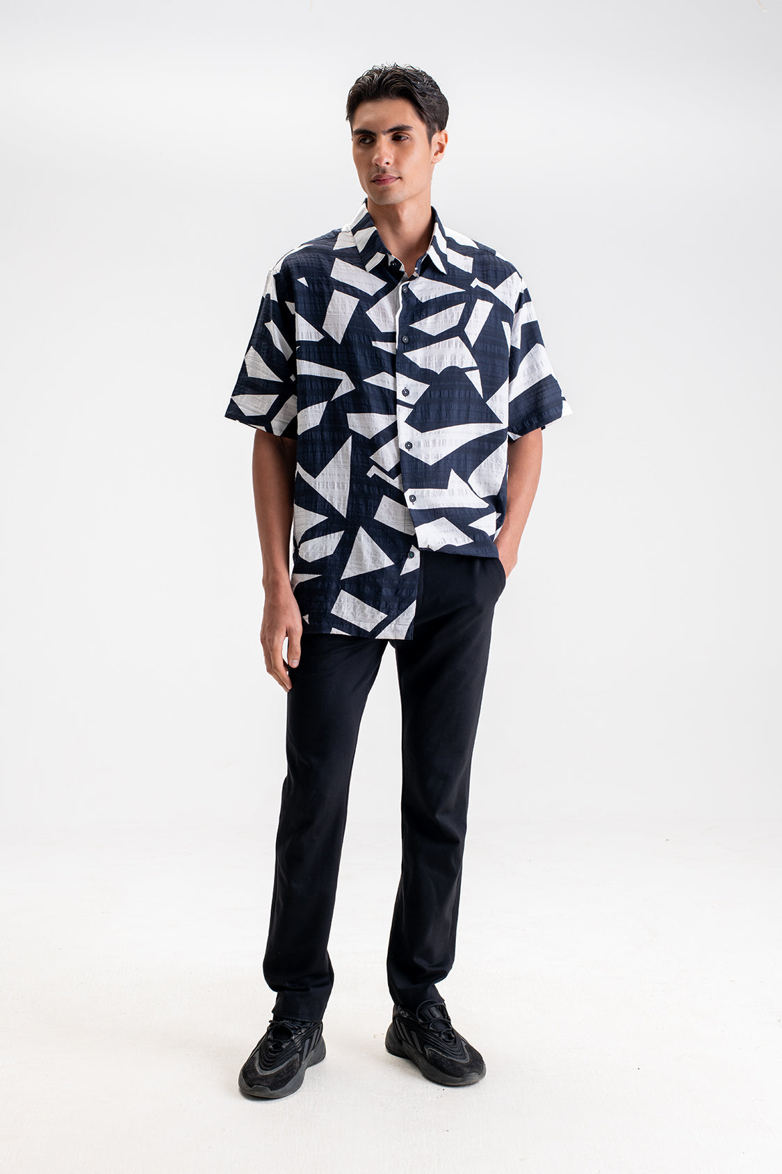 ABSTRACT PRINT HALF SLEEVES SHIRT