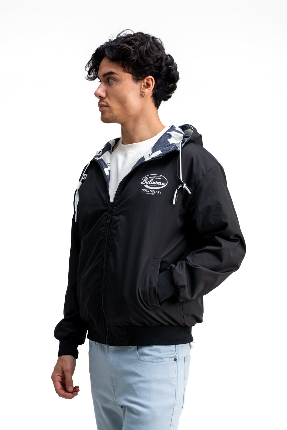 REVERSIBLE ABSTRACT PRINTED JACKET