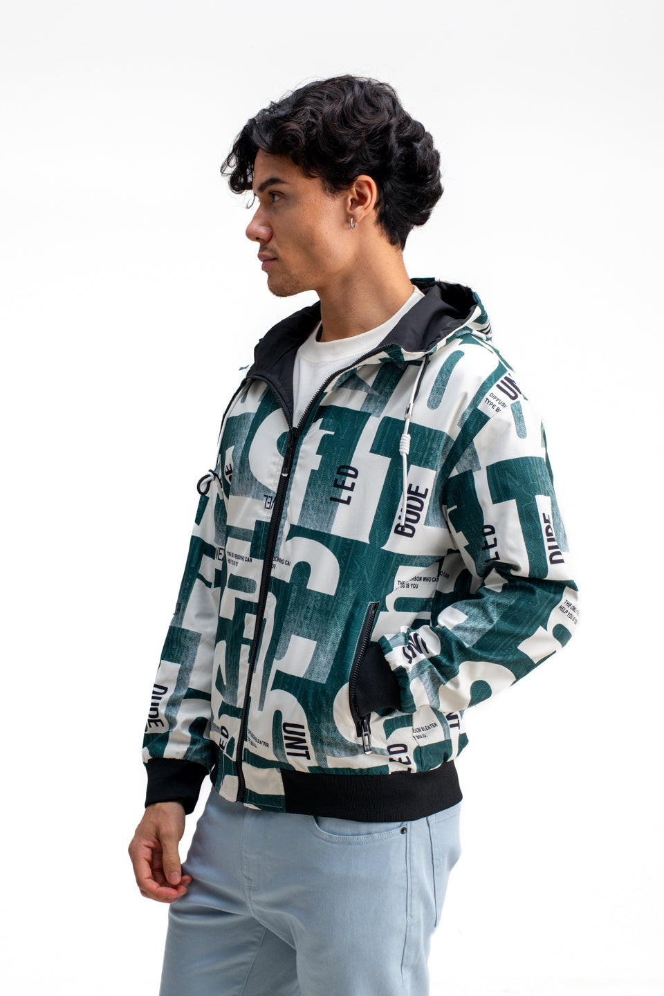 REVERSIBLE ABSTRACT PRINTED JACKET
