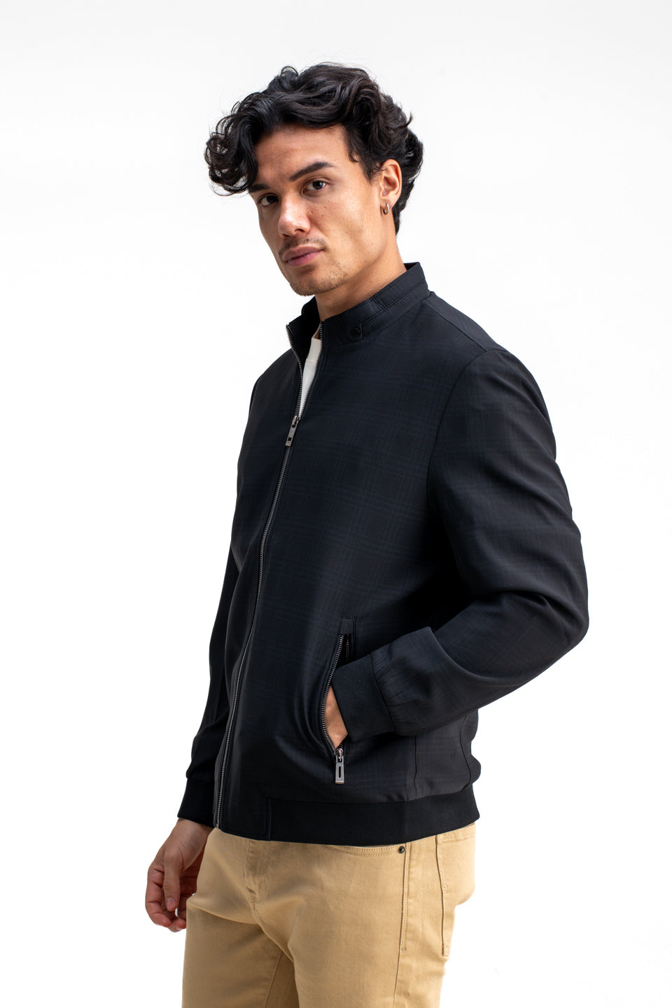 CHECKED MONOGRAM PRINTED JACKET