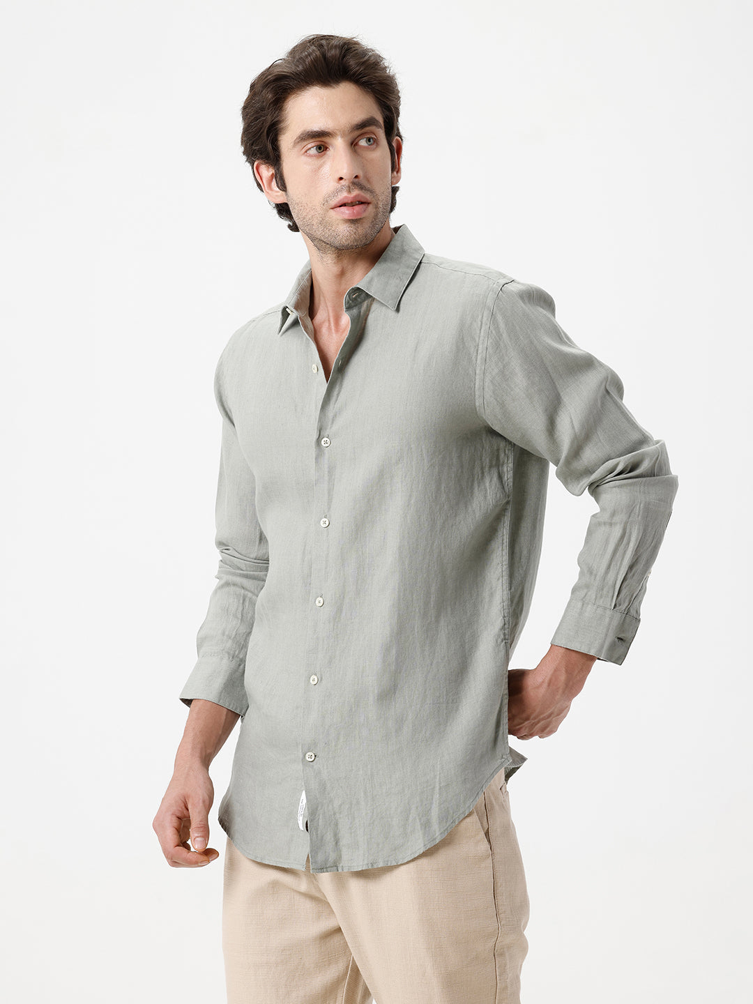 100% PURE LINEN FULL SLEEVE SHIRT