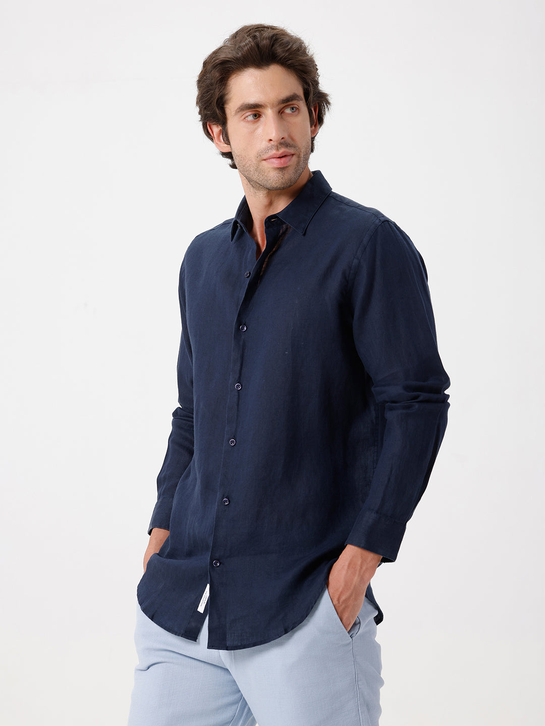 100% PURE LINEN FULL SLEEVE SHIRT