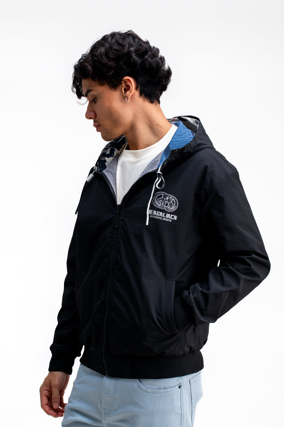 REVERSIBLE ABSTRACT PRINTED JACKET