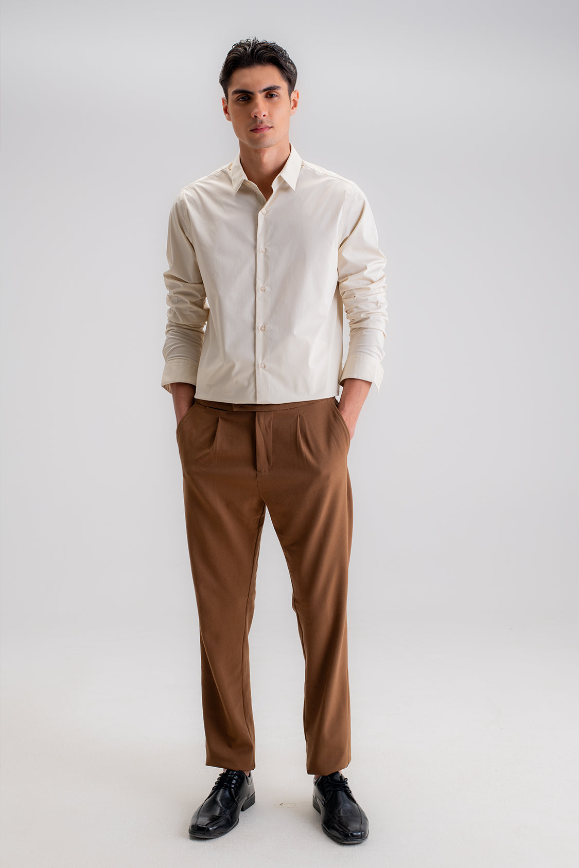 SLIM FIT CASUAL PLAIN SHIRT