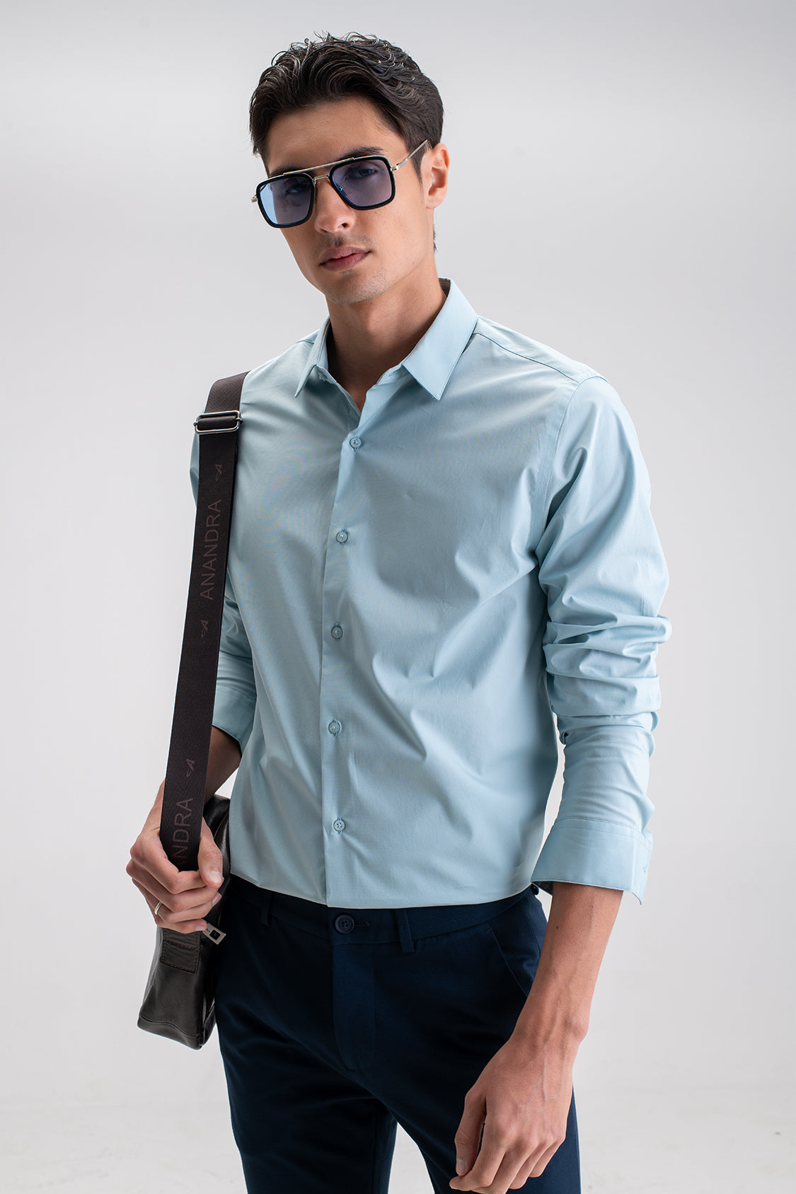 SLIM FIT CASUAL PLAIN SHIRT