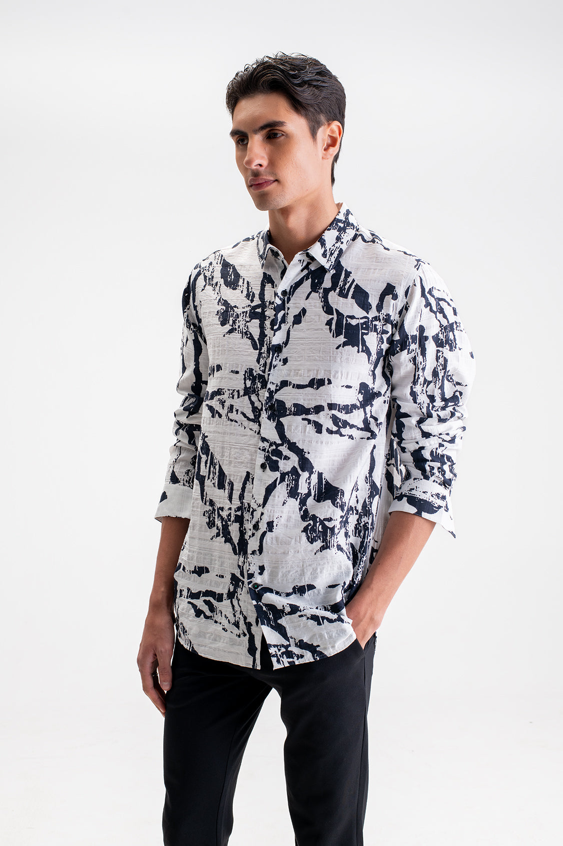 ABSTRACT PRINT FULL SLEEVES SHIRT