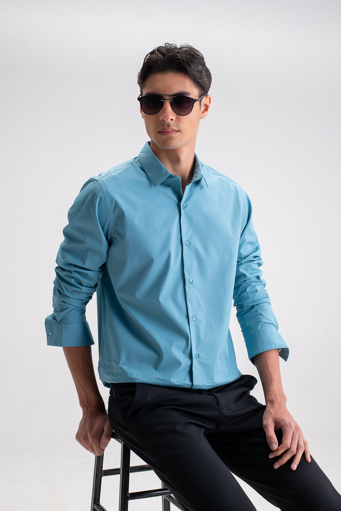 SLIM FIT CASUAL PLAIN SHIRT