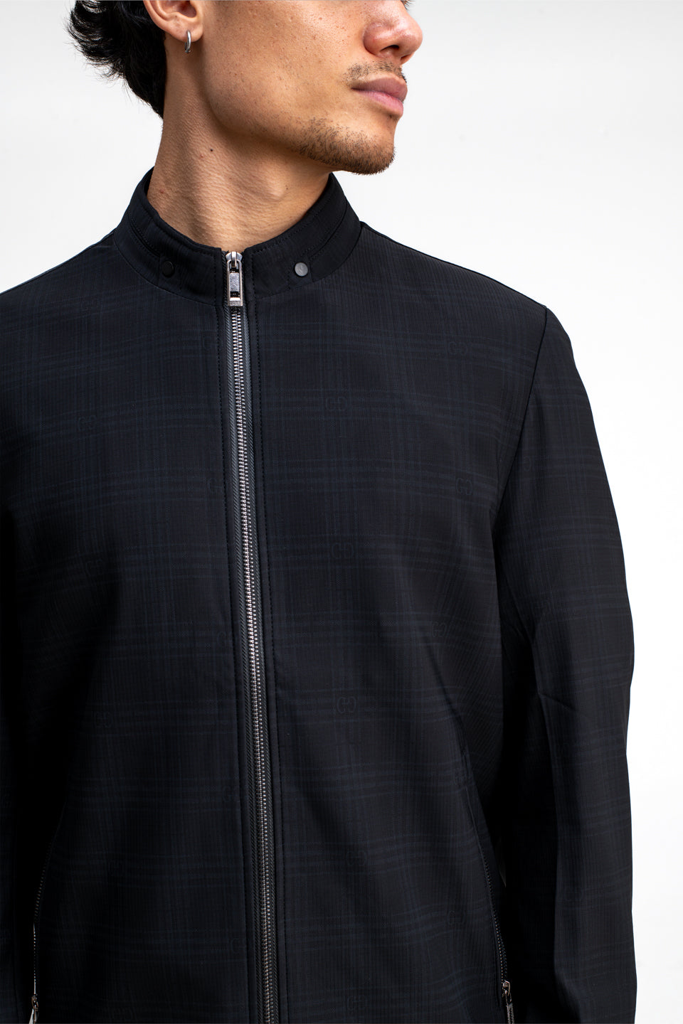 CHECKED MONOGRAM PRINTED JACKET