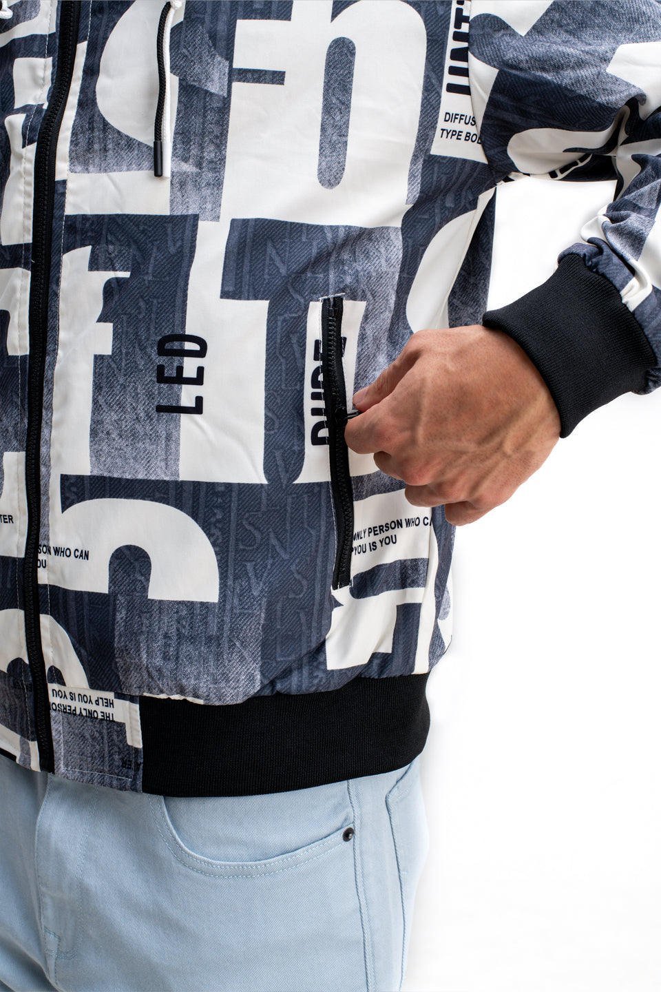 REVERSIBLE ABSTRACT PRINTED JACKET