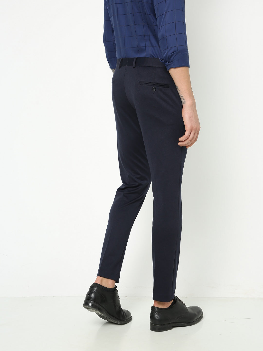 Navy Knitted Stretch Men&