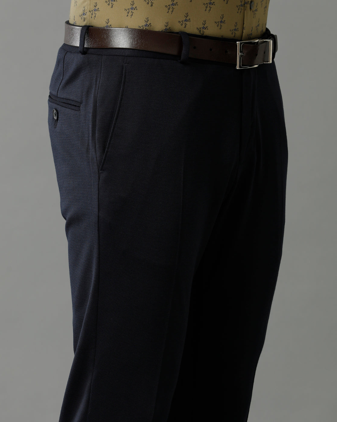 Navy Knitted Stretch Men&