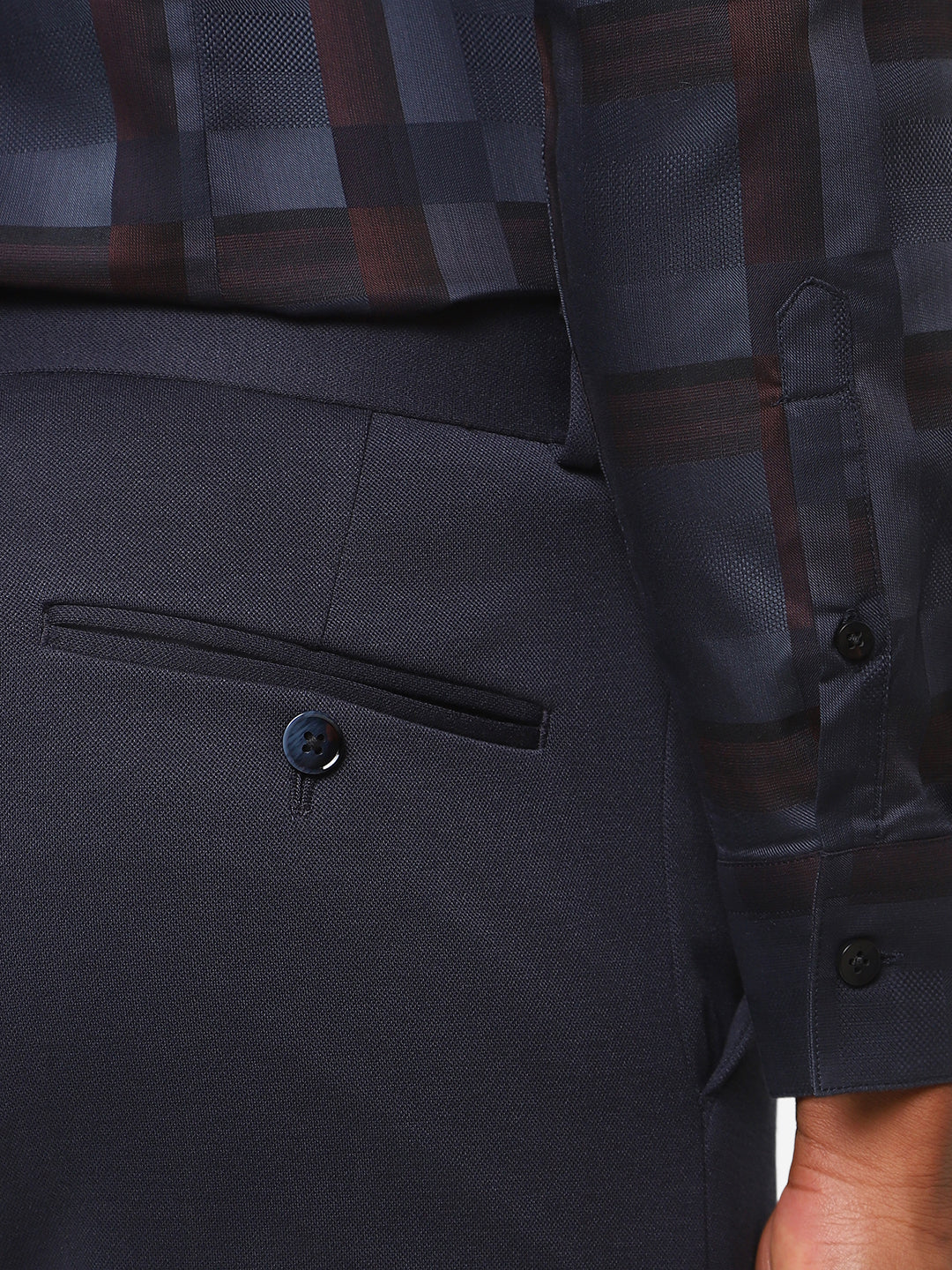 Navy Knitted Stretch Men&