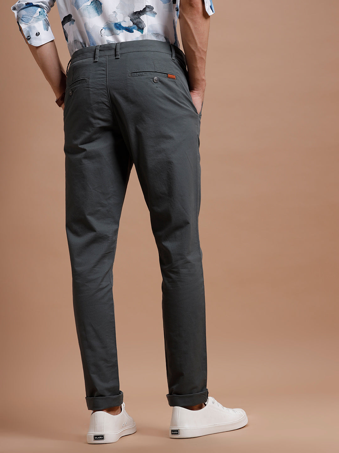 Dk Grey Smart Casual Cotton Trouser