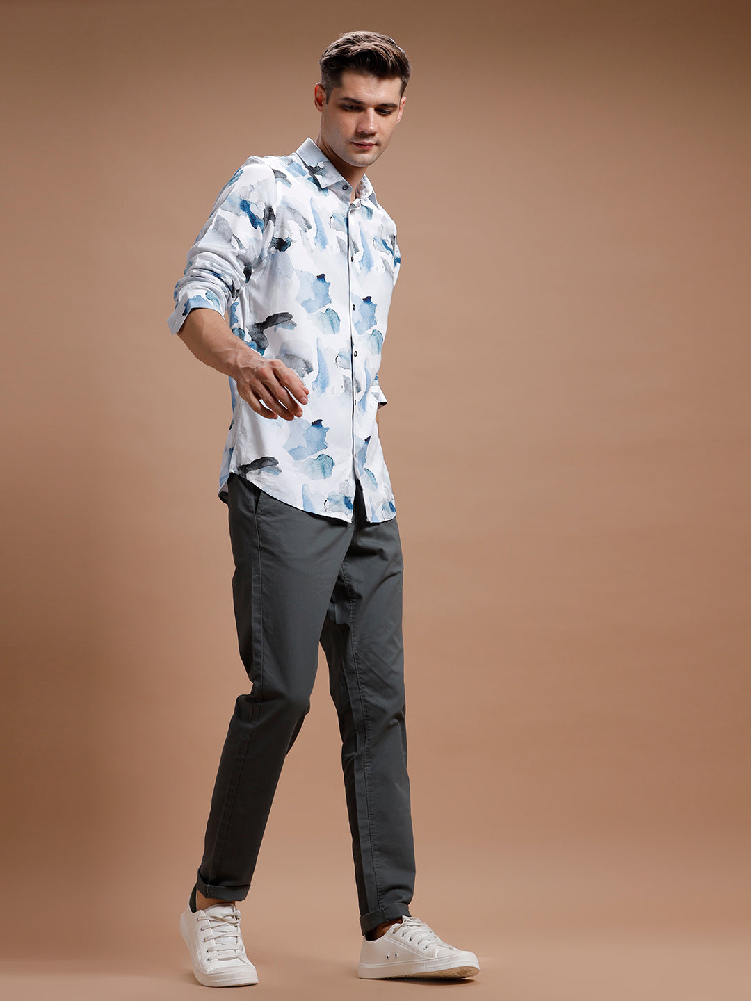 Dk Grey Smart Casual Cotton Trouser