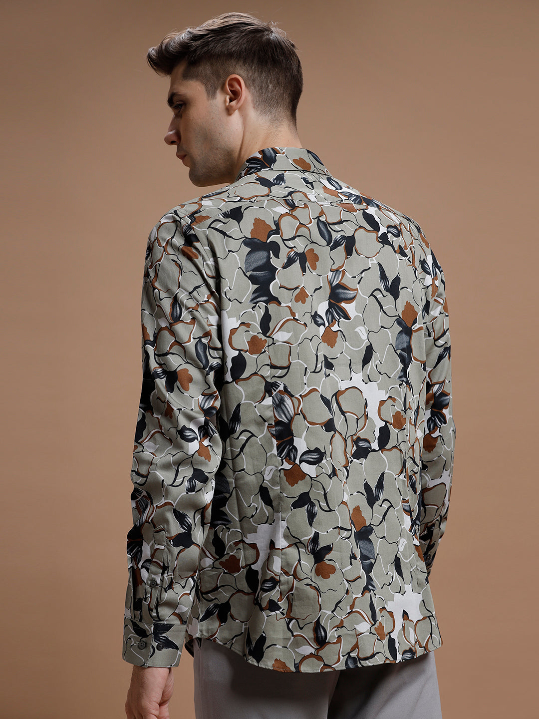 Midnight Flower Print Pure Cotton Shirt