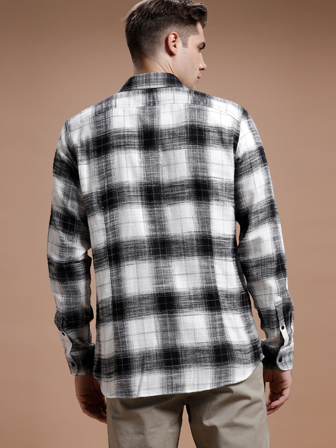 White::Black Checks Pure Cotton Shirt