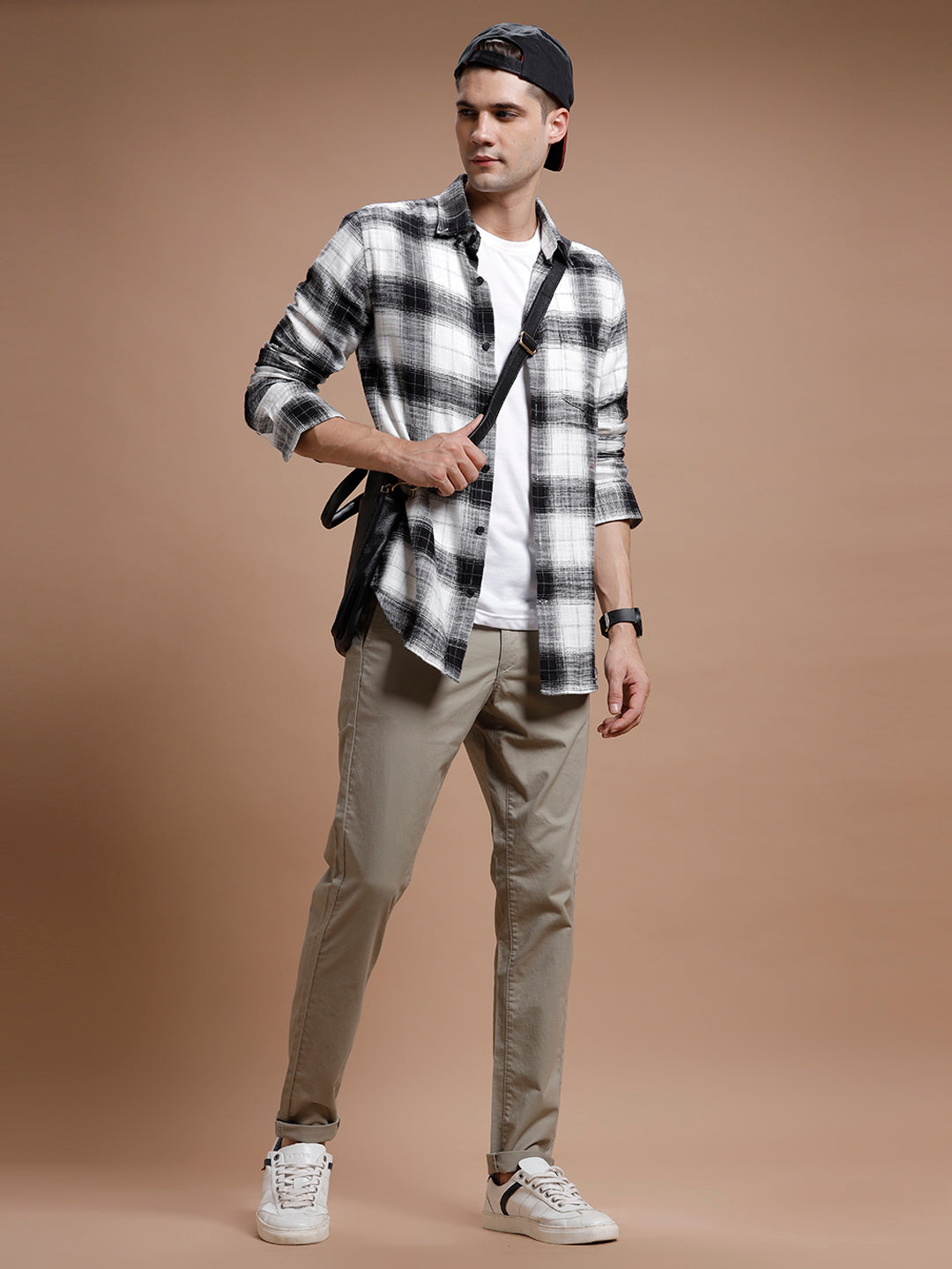 White::Black Checks Pure Cotton Shirt