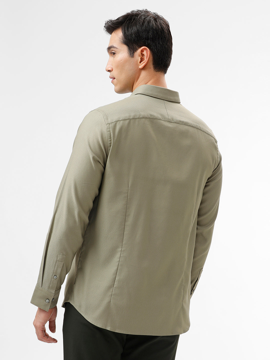 Light Mehandi Solid Shirt
