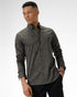 Light Brown Stripes and Subtle Printed Shirt