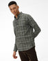 MICRO TEXTURED CHECKED GREEN SHIRT
