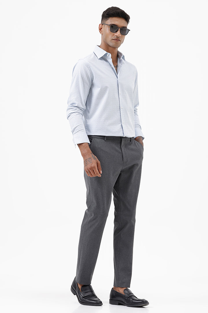 SKY BLUE COTTON DOBBY SHIRT