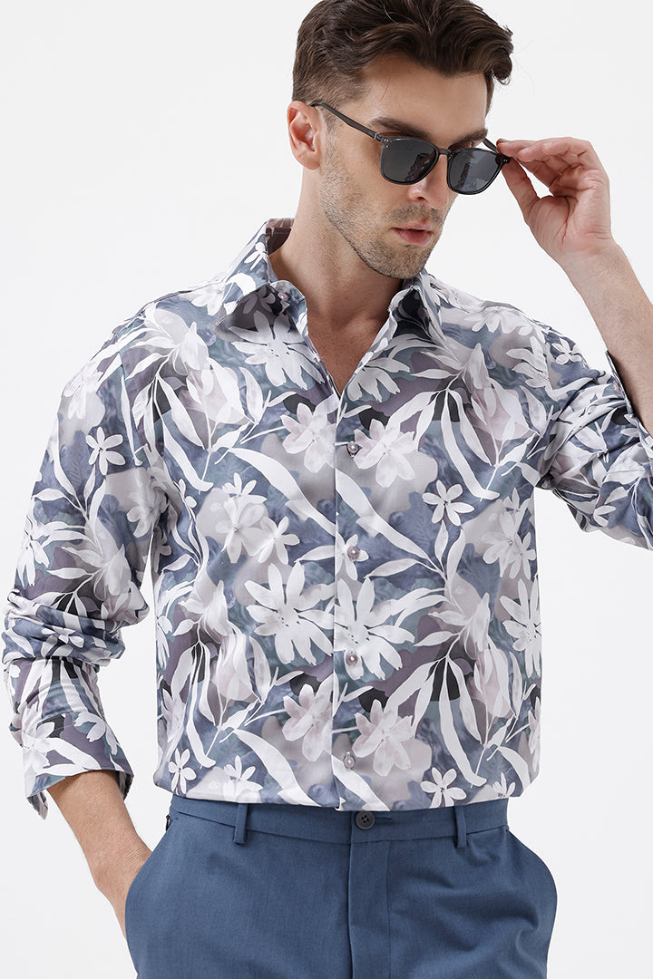 MULTI FLORAL COTTON PRINT SHIRT