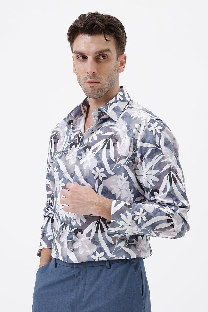 MULTI FLORAL COTTON PRINT SHIRT