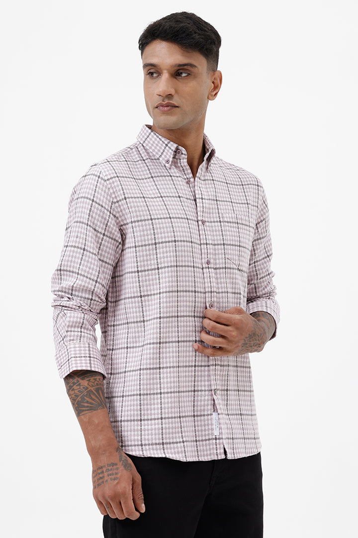 PINK COTTON CHECKS SHIRT