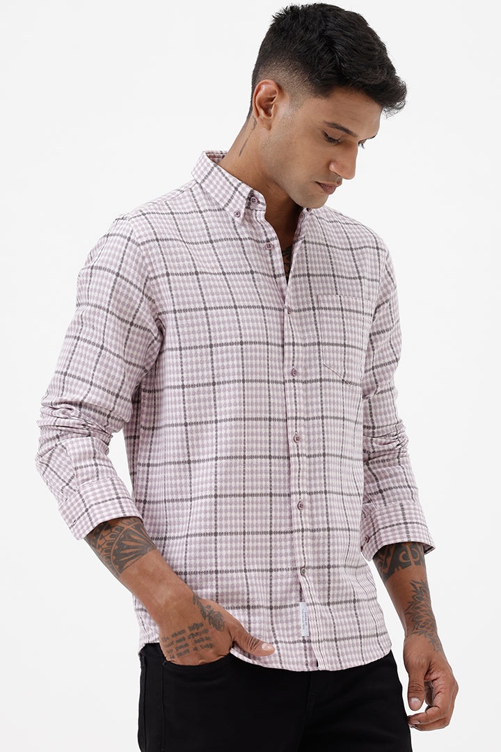 PINK COTTON CHECKS SHIRT