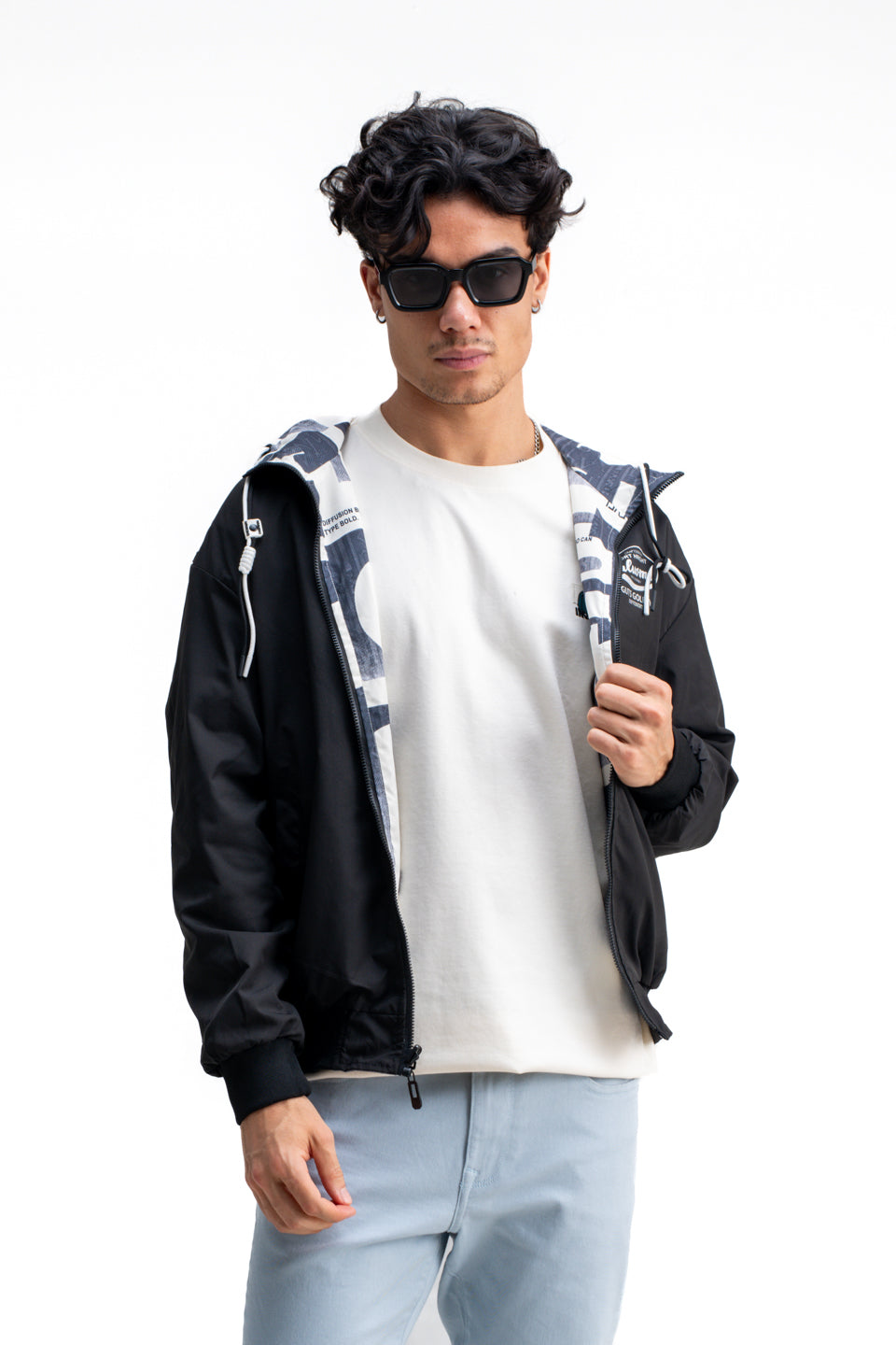 REVERSIBLE ABSTRACT PRINTED JACKET